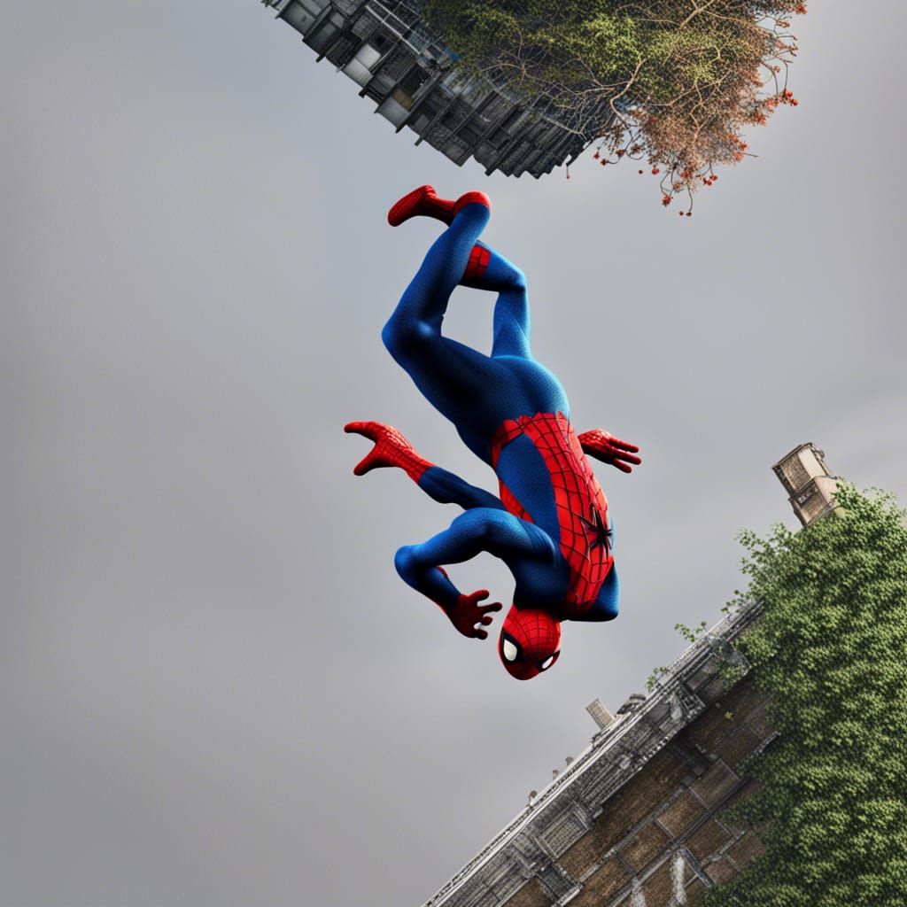 AI Generated Spiderman Illustration
