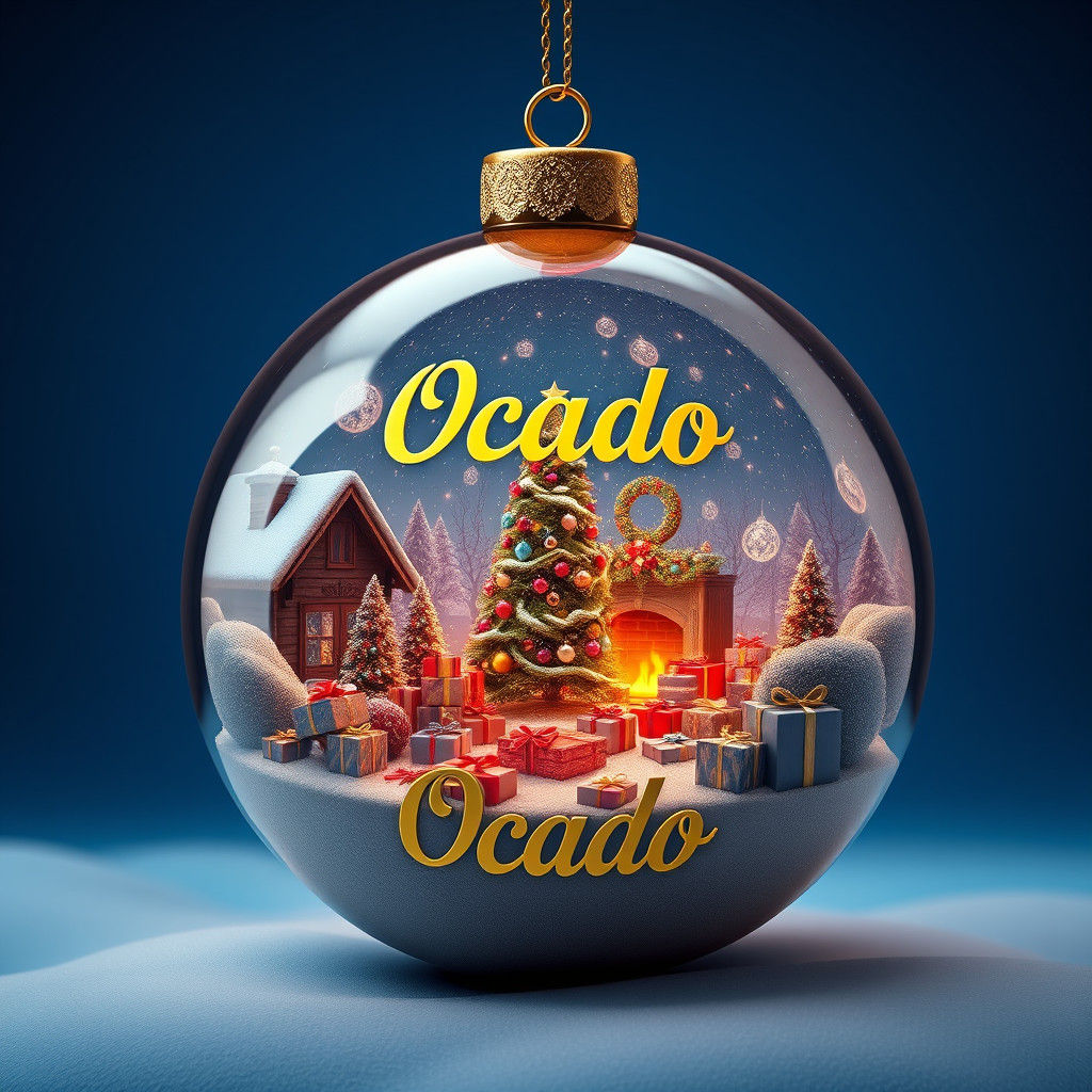 Luxurious Christmas Bauble Winter Wonderland in 3D