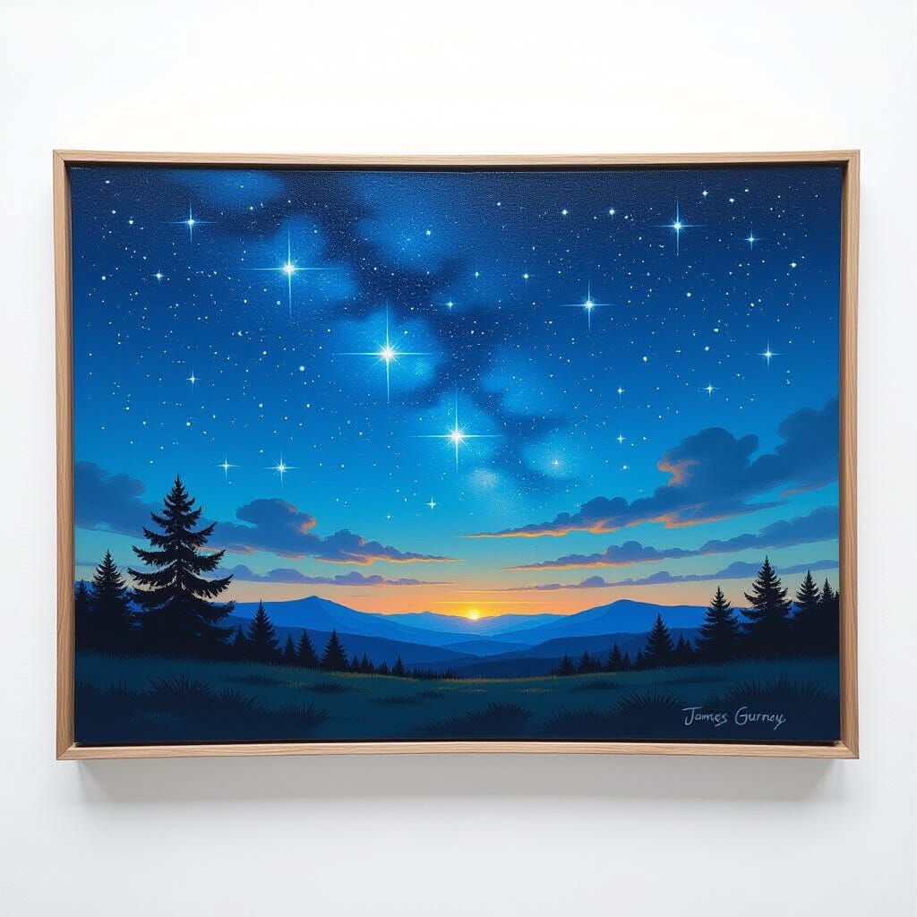Starry Sky Oil Painting