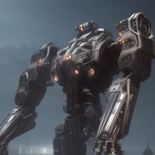 Futuristic Sci-Fi Titan Mech in 8K Resolution