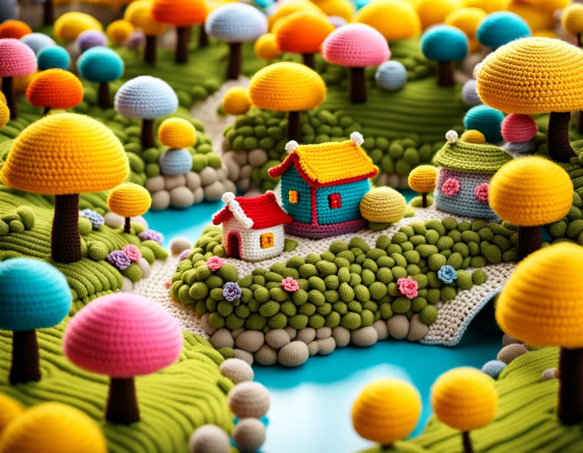 crochet village
