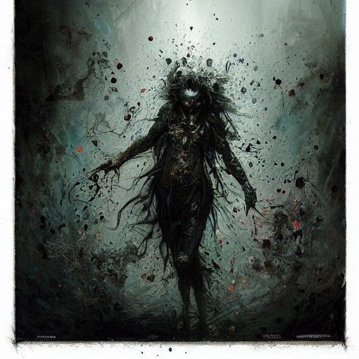 Prismatic Horror Art Photography with Splatter Paint