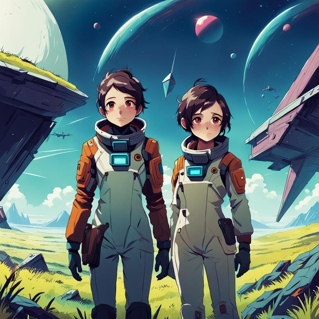 No Man's Sky Inspired Anime Landscape