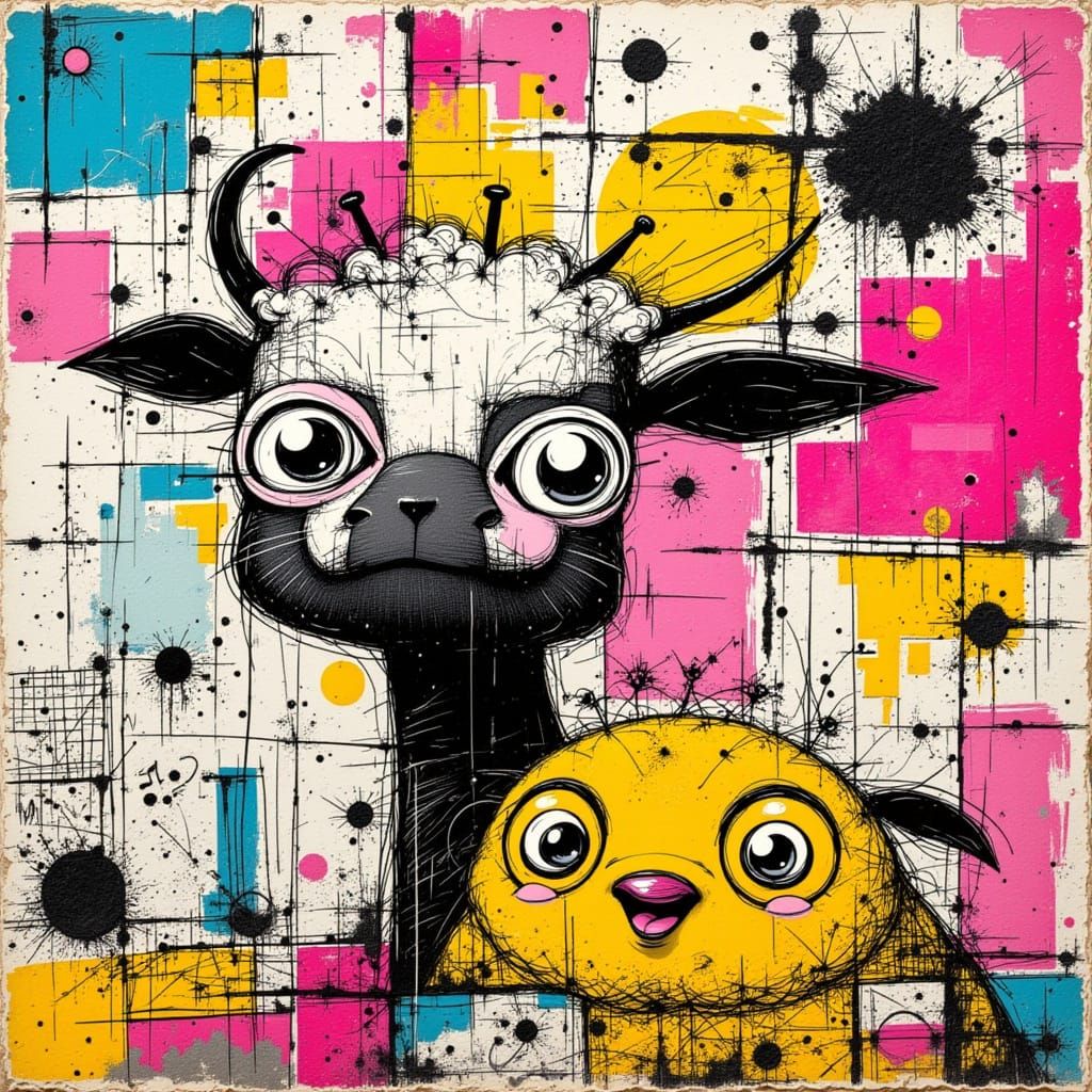 playful neo-expressionist animals