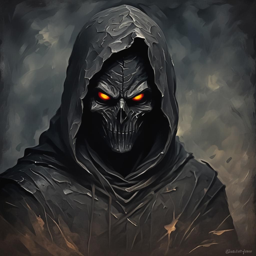 Grimdark Scene in Impasto Style