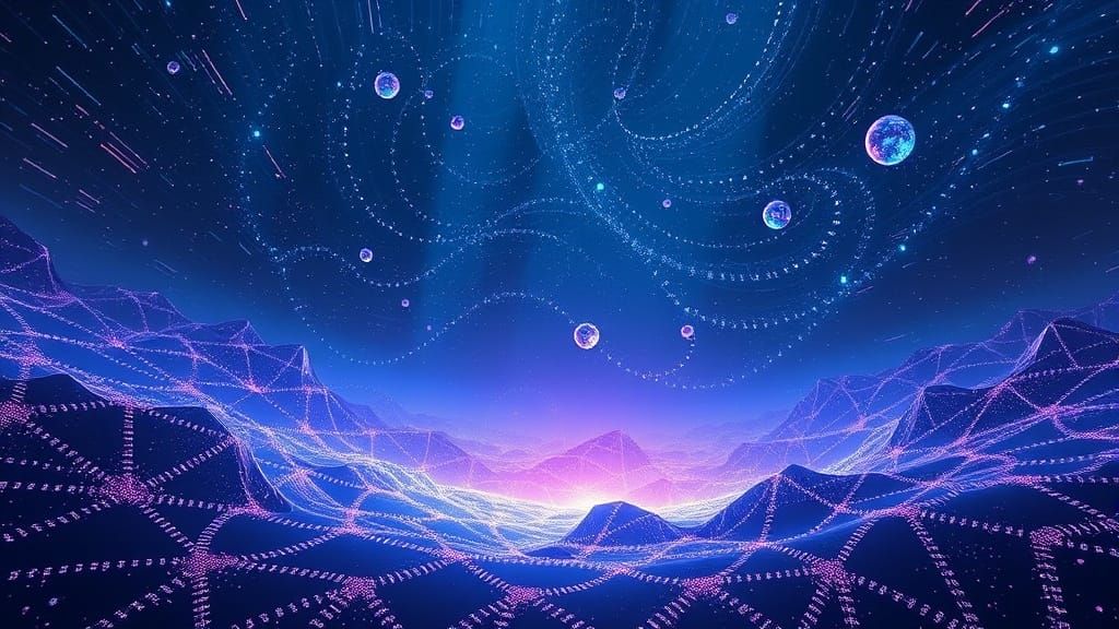 Quantum Computing Vortex in Cosmic Blues