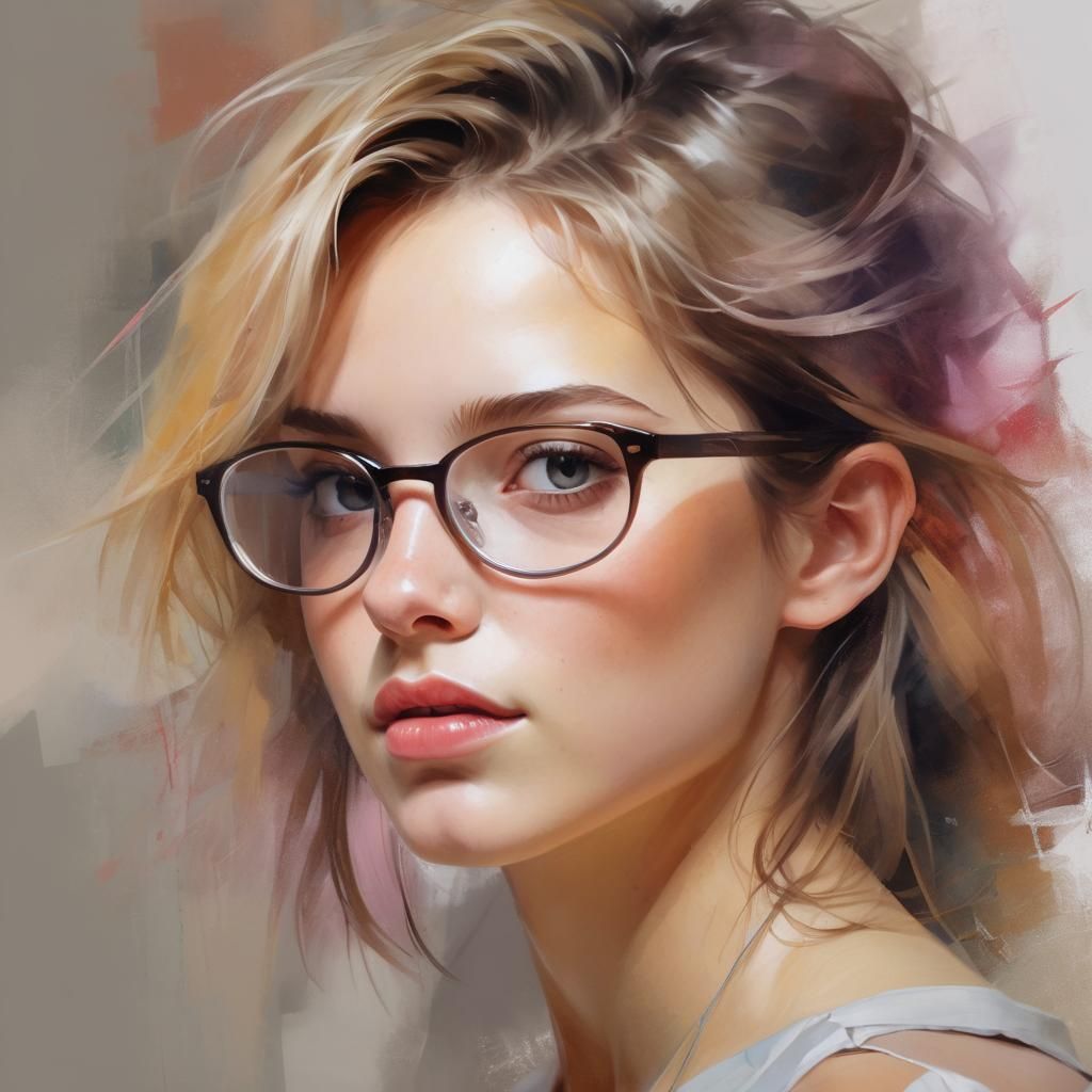 Vibrant Portrait of Cailee Spaeny in Comyn Style