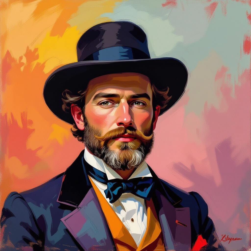 Impasto K-Pop Pin-Up Fusion: A Glamorous Brushstroke