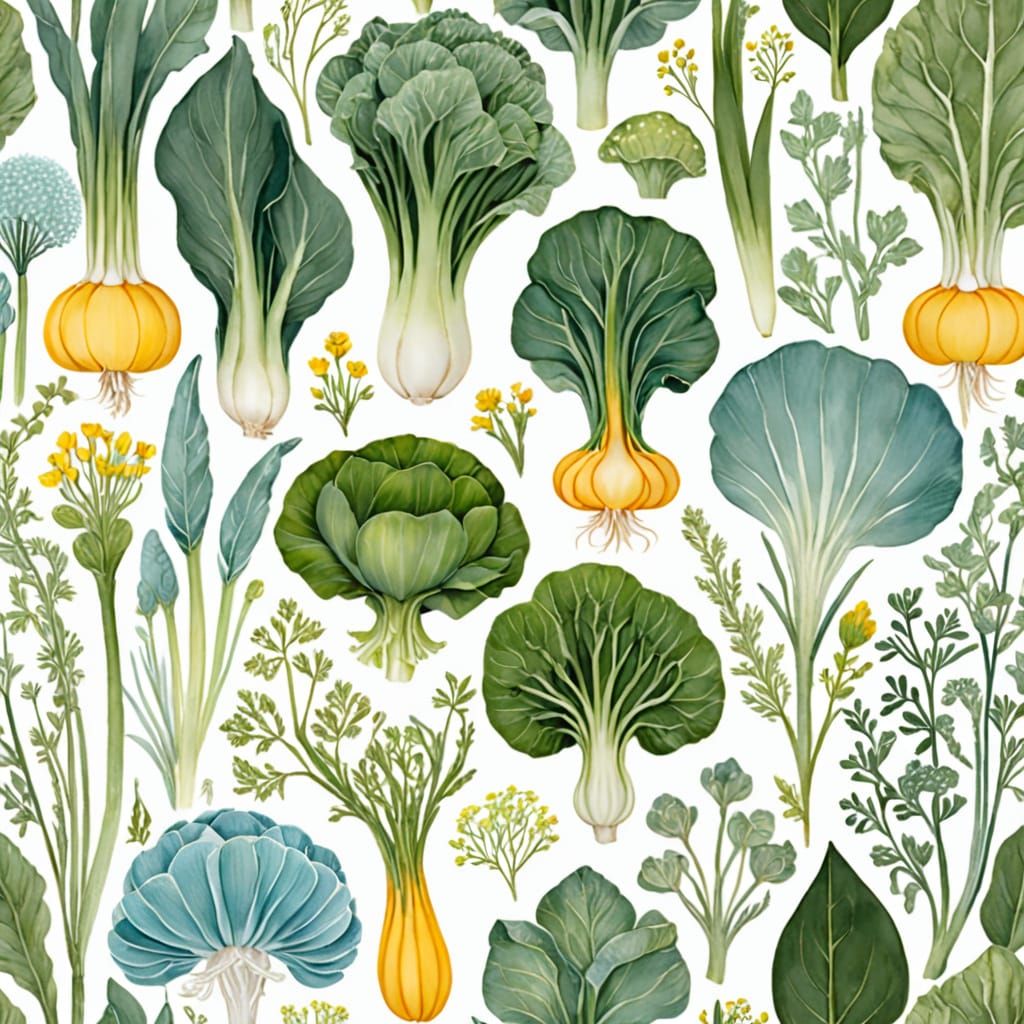 Vibrant Spring Garden Scene in Soft Pastels