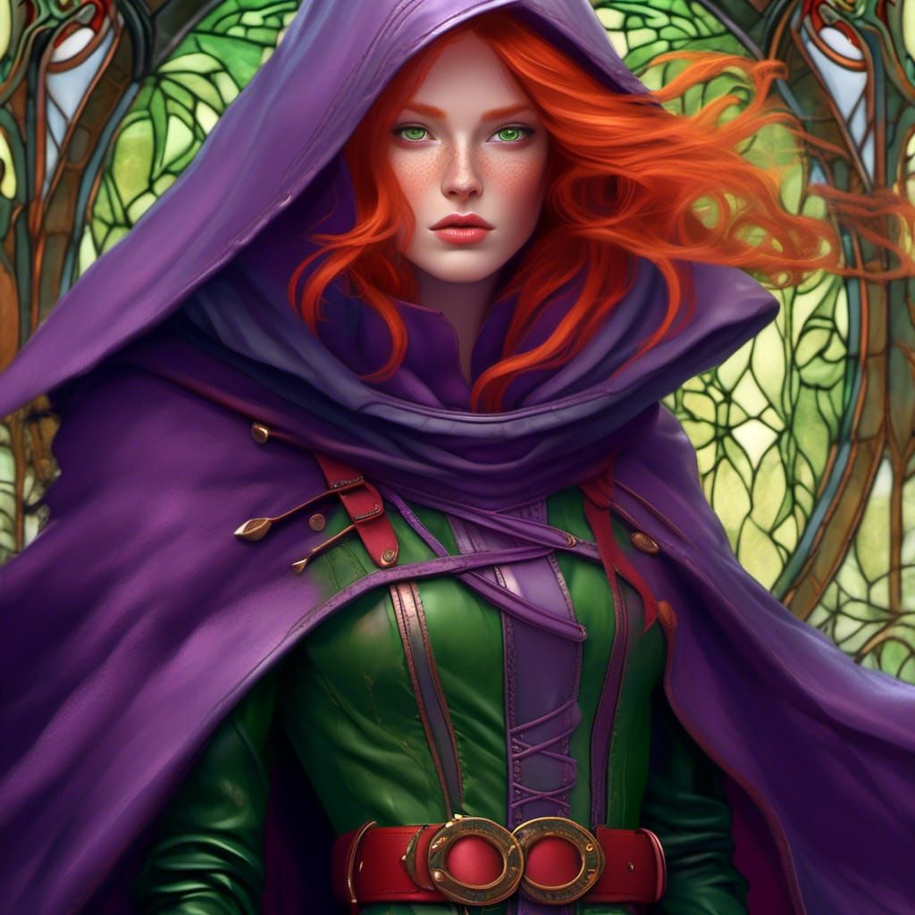 Invisible Rouge Thief in Art Nouveau Style