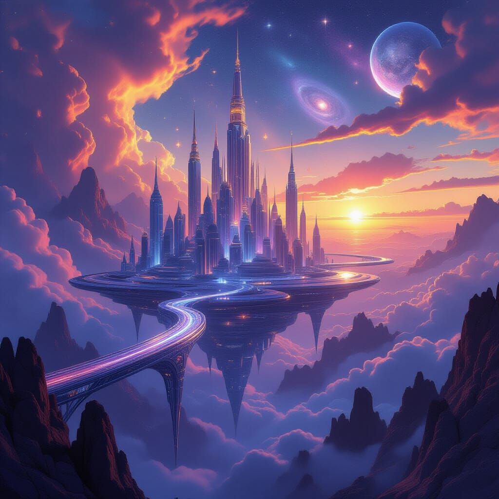 Celestial City in Cosmic Nebulae