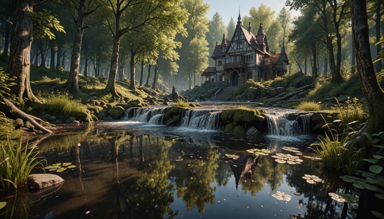 Hyperrealistic Splash Art of Woman in Water