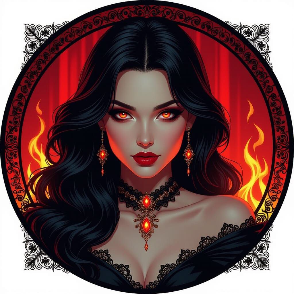 Enchanting Dark Fantasy Portrait of Azaira