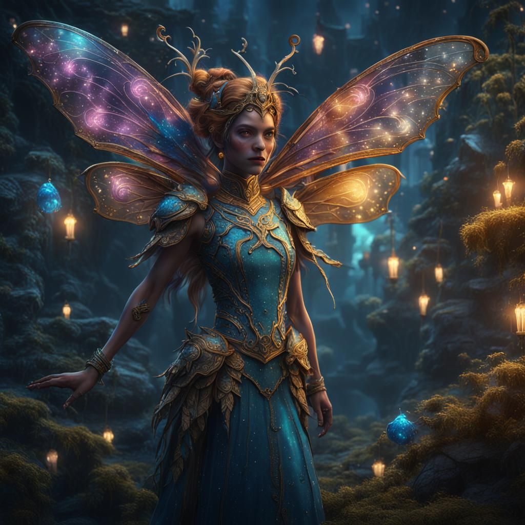Detailed Gemini Fairy Fantasy Concept Art