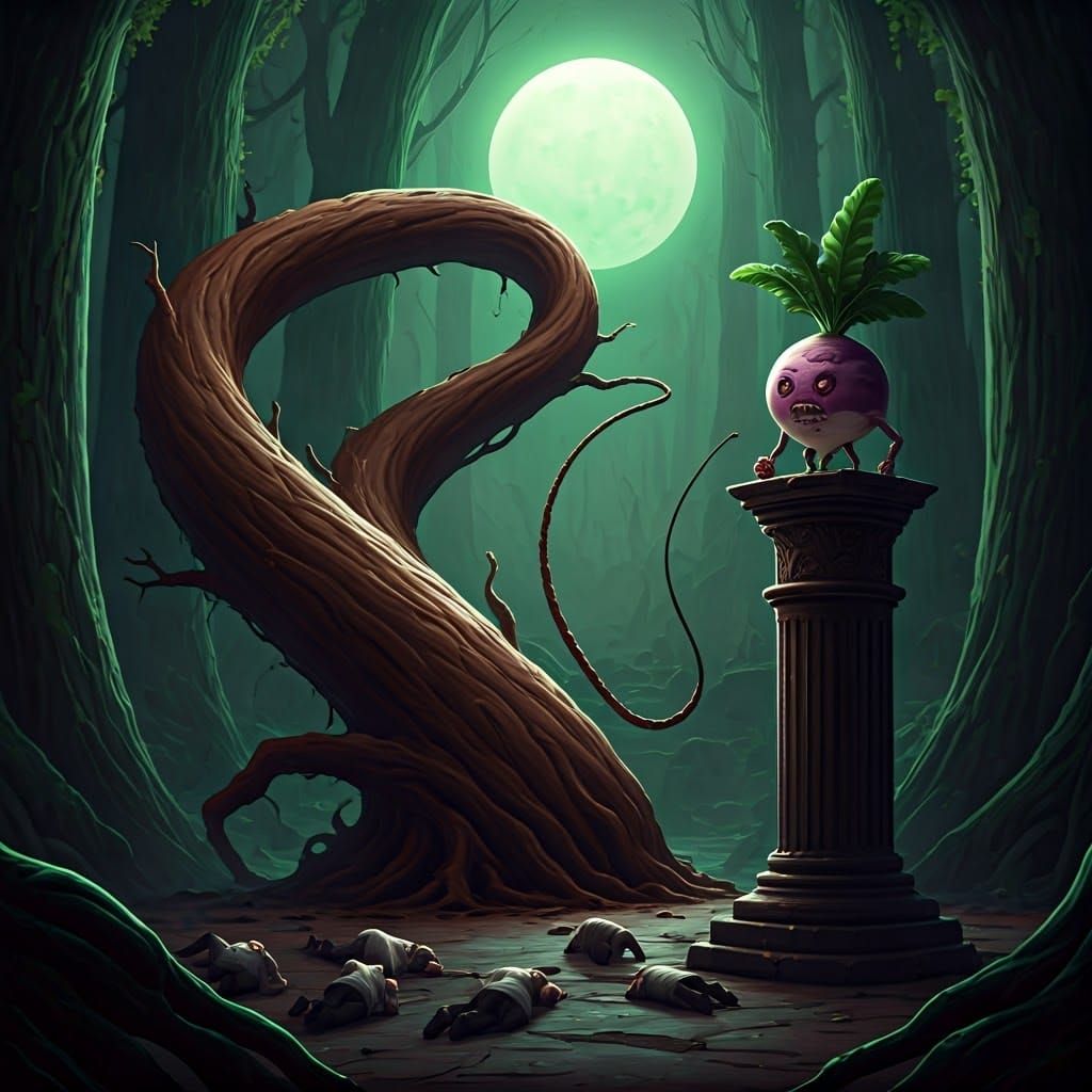 Surreal Whipping Scene in Style of Stalenhag and Thorp