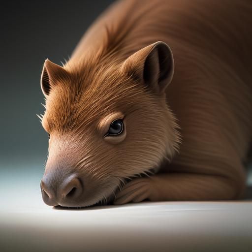 Hyperrealistic Capybara Portrait in High Definition