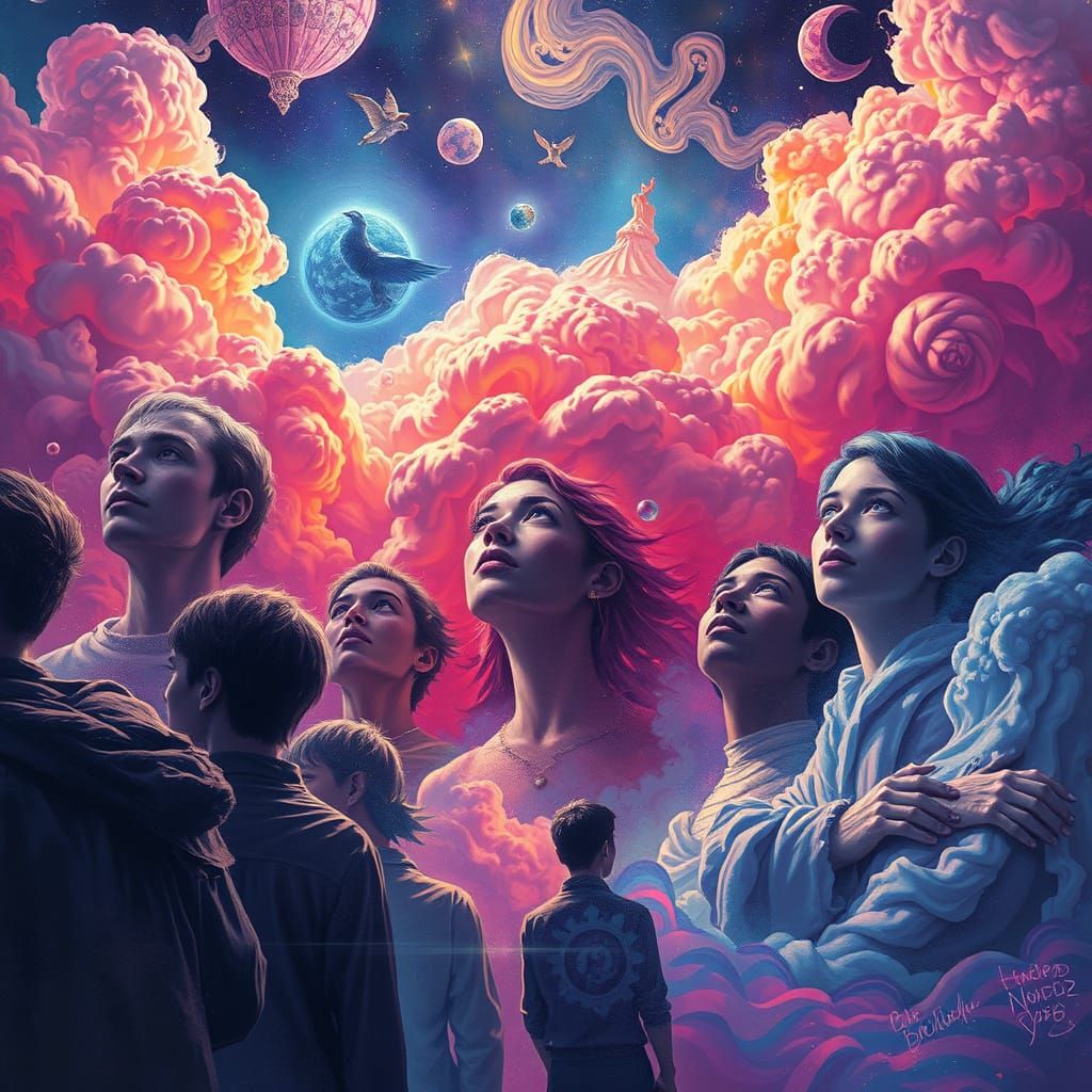 Swirling Clouds of Belief Emanate from People