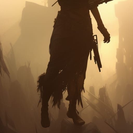 Hyperdetailed Shadow Soldier Concept Art in 8K