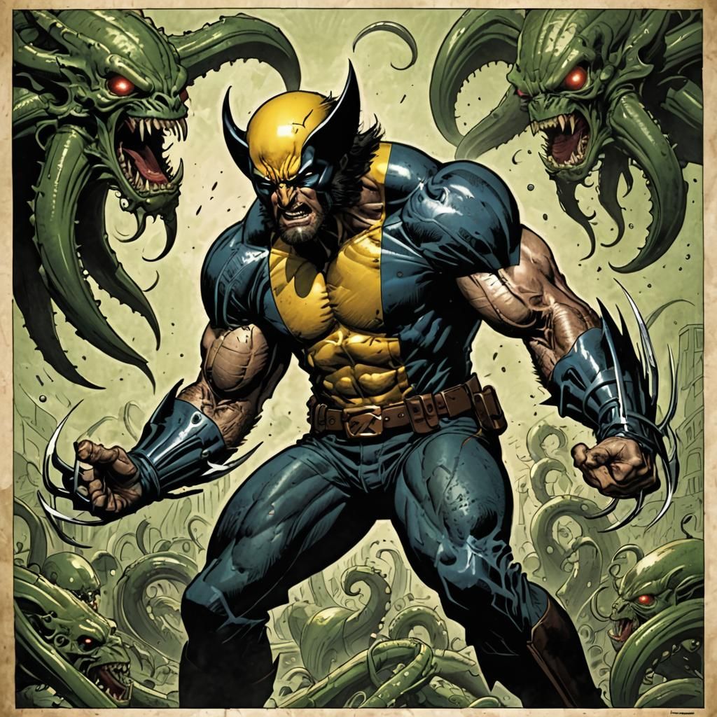 Wolverine's Desperate Fight Against Cthulhu