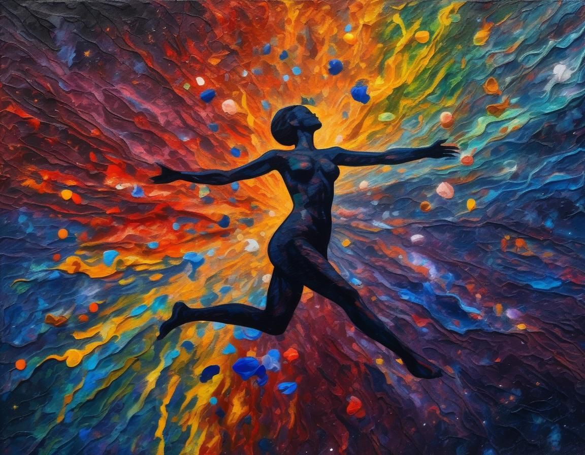 Supernova Woman: Expressionist Space Art