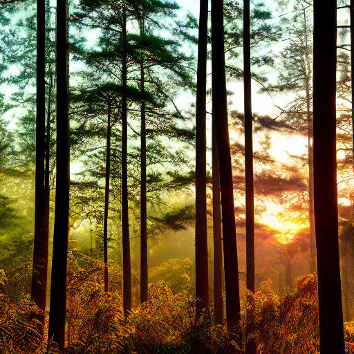 Whispering pines sway,
Dew-kissed leaves greet the sunrise,
Daybreak's silent song.