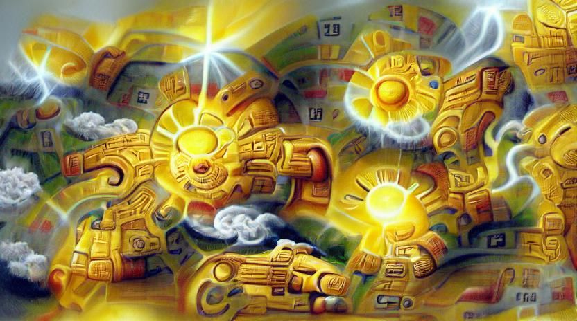 Mayan Calendar Art: Yellow Human of Free Will