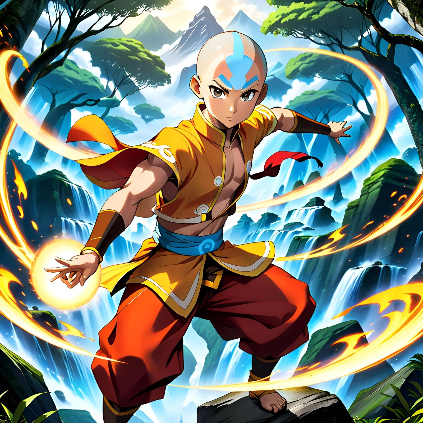 Avatar Aang with Intricate Details