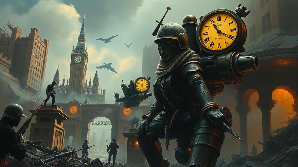 Surreal Post-Apocalyptic Dreamscape in Oil