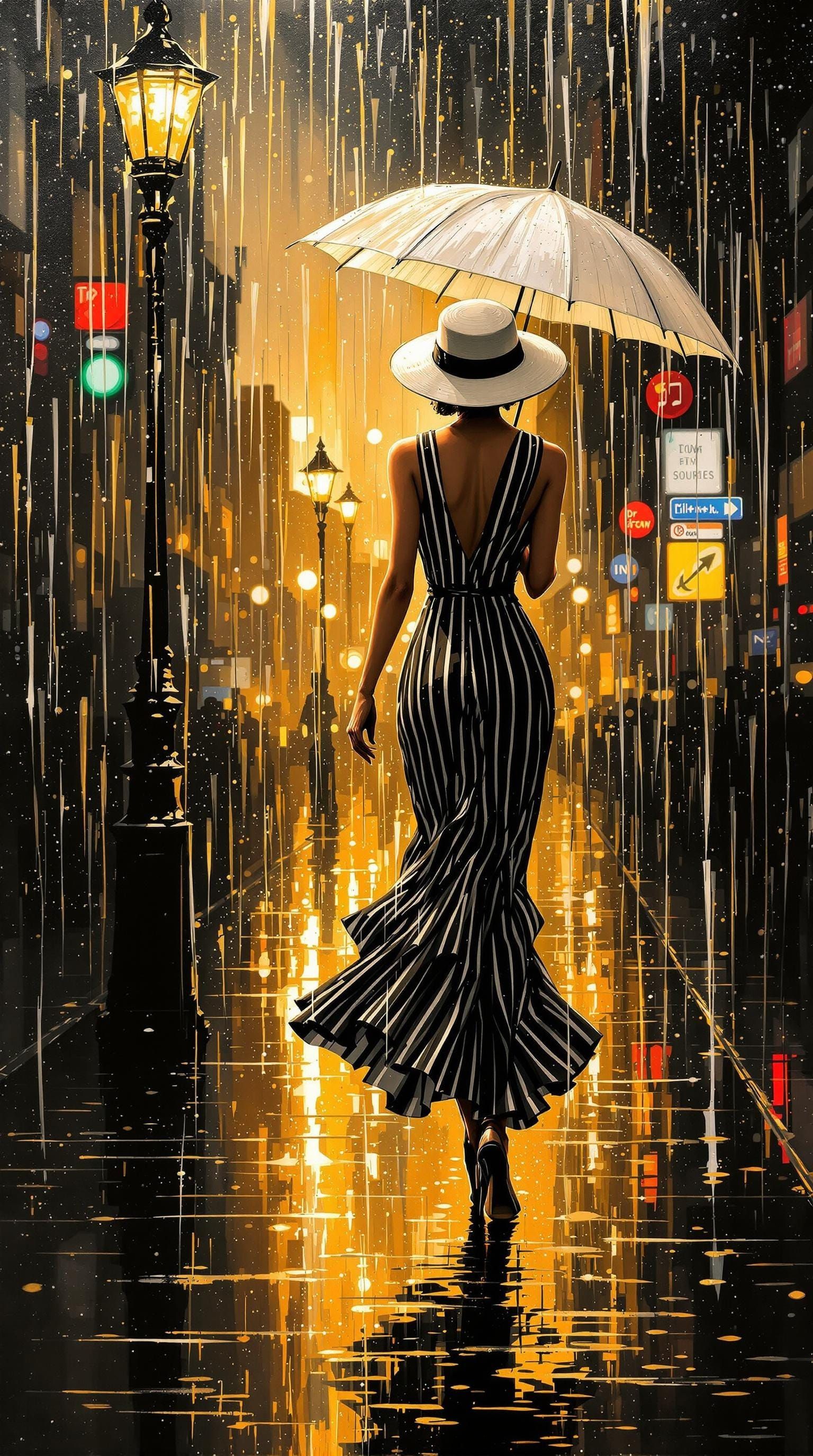 Impressionist Femme Fatale at Golden Hour