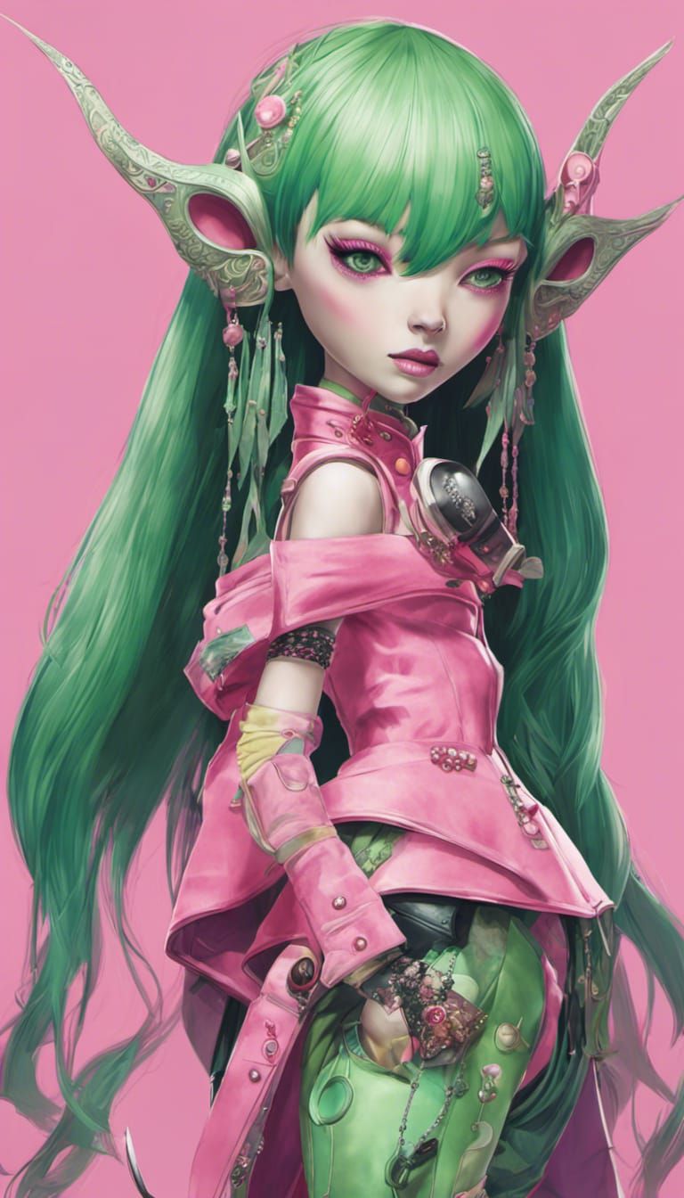 Emo Alien in Haute Couture Portrait