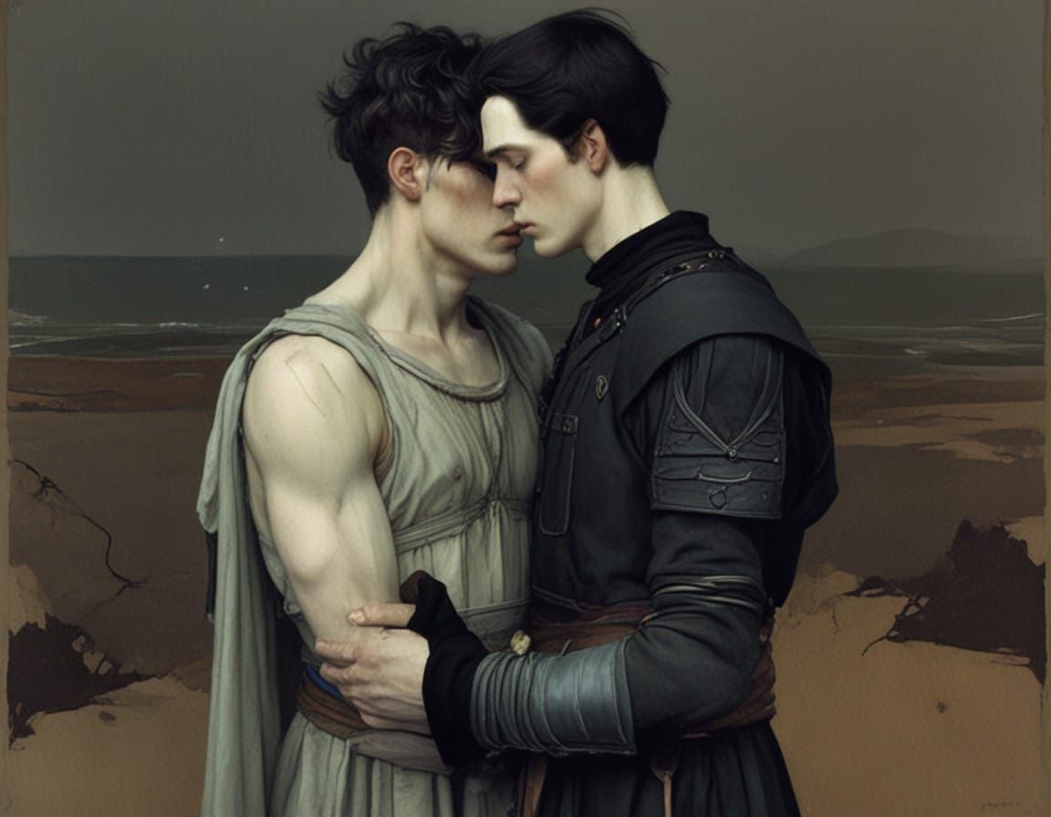 Mortal Warrior in Ethereal Landscape