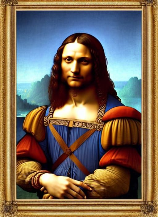 Detailed Portrait with Intricate Frame in Cinematic Style