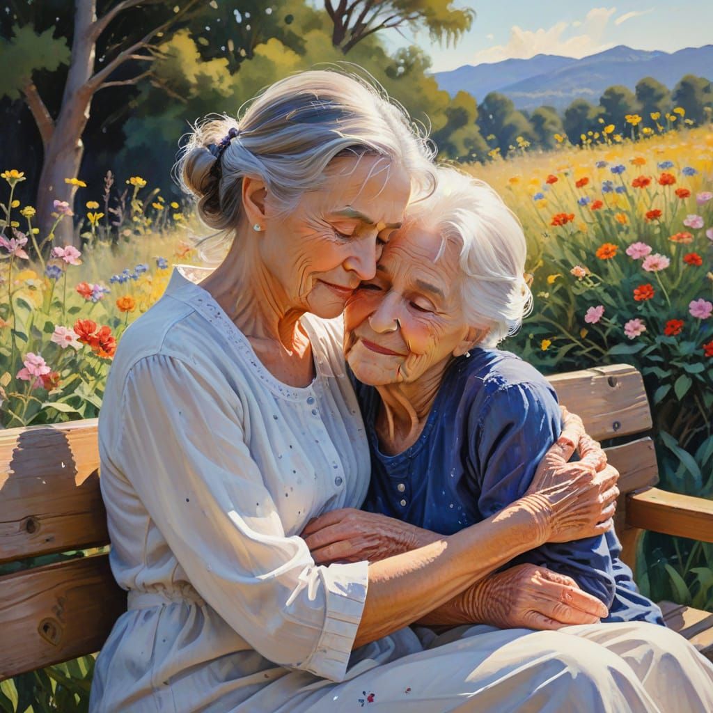 Love of mother and daughter never fade...