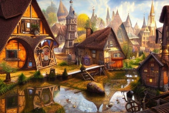 Steampunk Village Inspired by Ghibli Studio