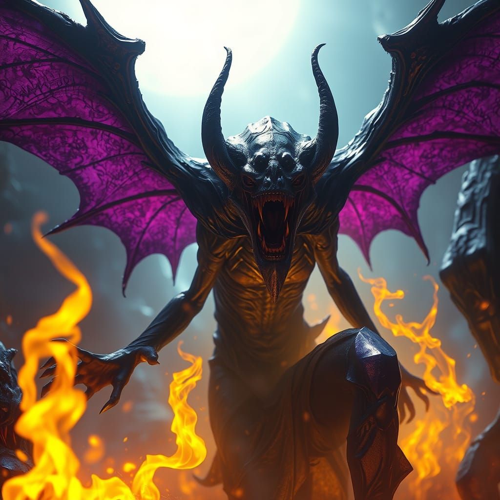 Eerie Banshee Shrieking in Dark Fantasy Realm