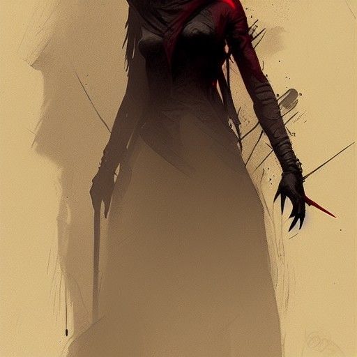 Sinister Queen of Death in Gothic Style