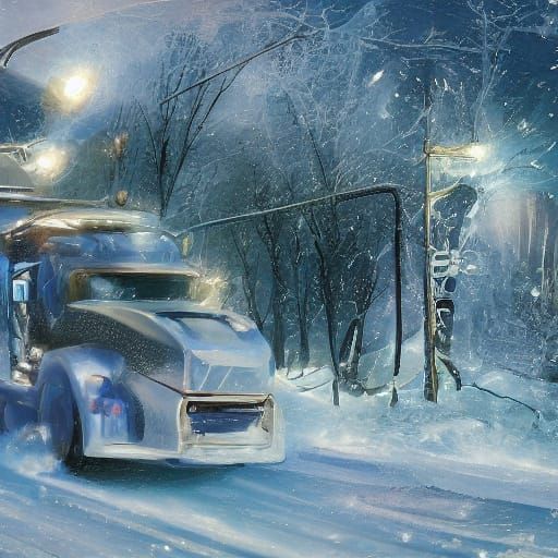 Futuristic Atomic Snowplow Concept Art