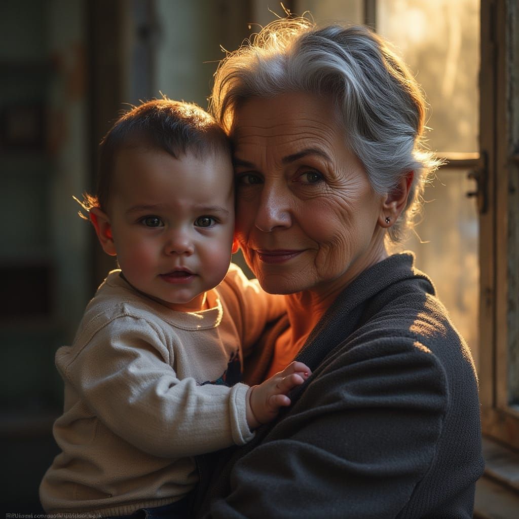 Portrait of Grandmother & Grandchild