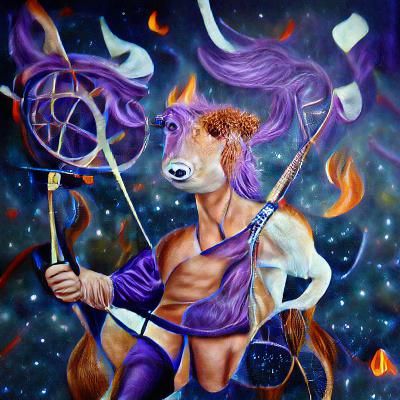 Sagittarius Centaur Archer in Cosmic Style