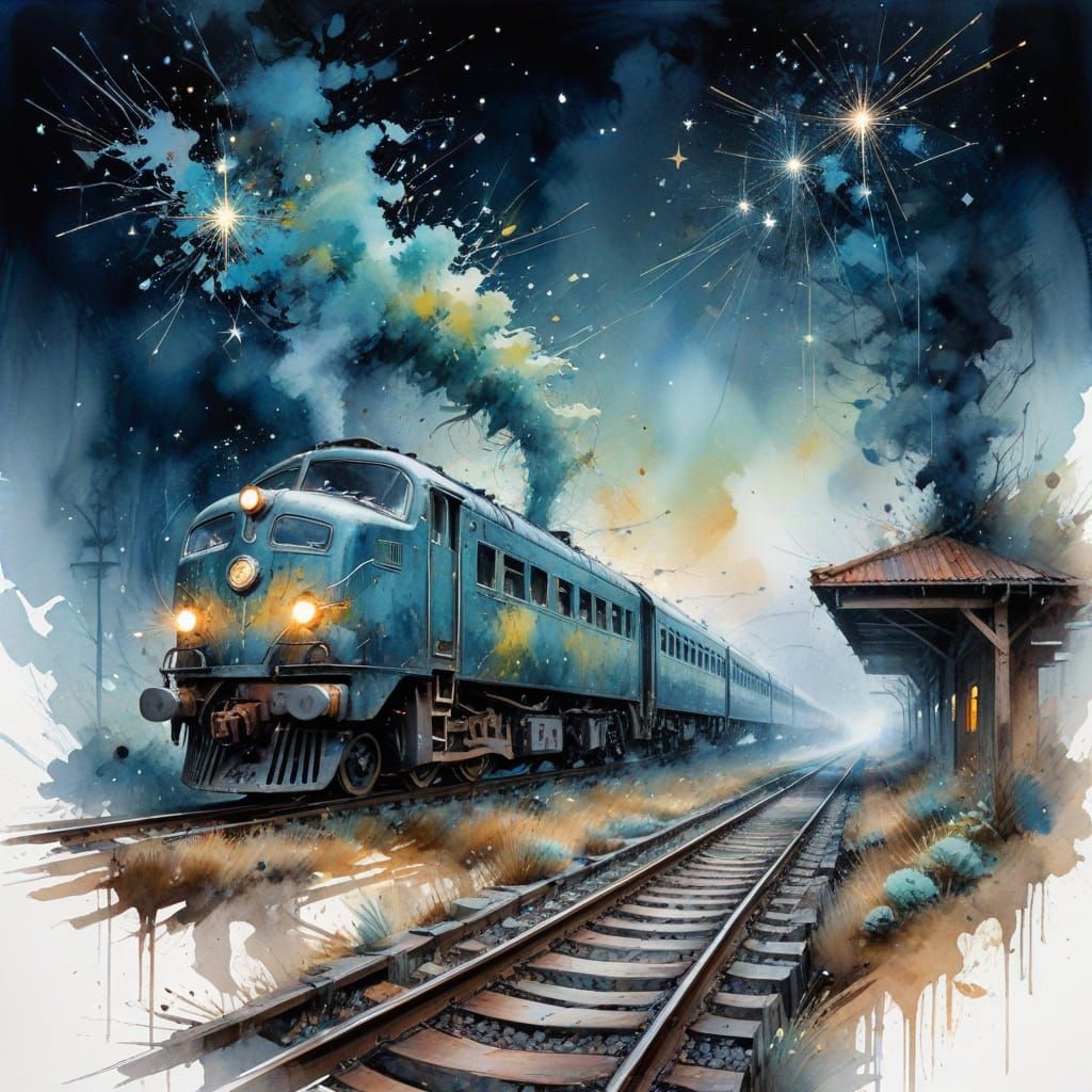 Forgotten Railway Station at Midnight: A Haunting Mid-Nightt...