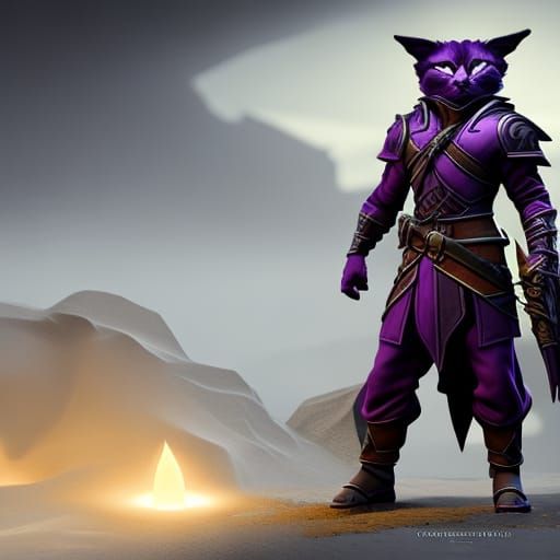 Epic Battle Cat Concept Art in 8K