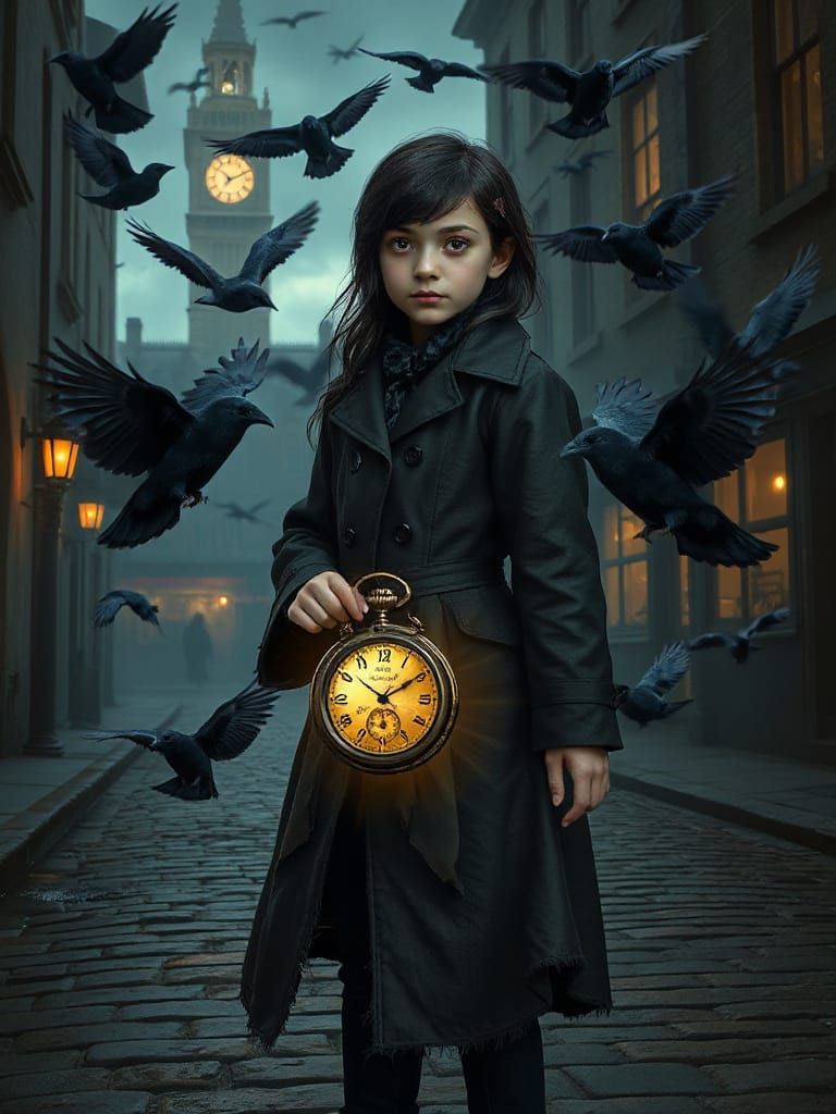 Gothic Fantasy Portrait of Morrigan Crow in Nevermoor