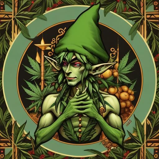 Cannabis as Sensual Anthropomorphic Elf
