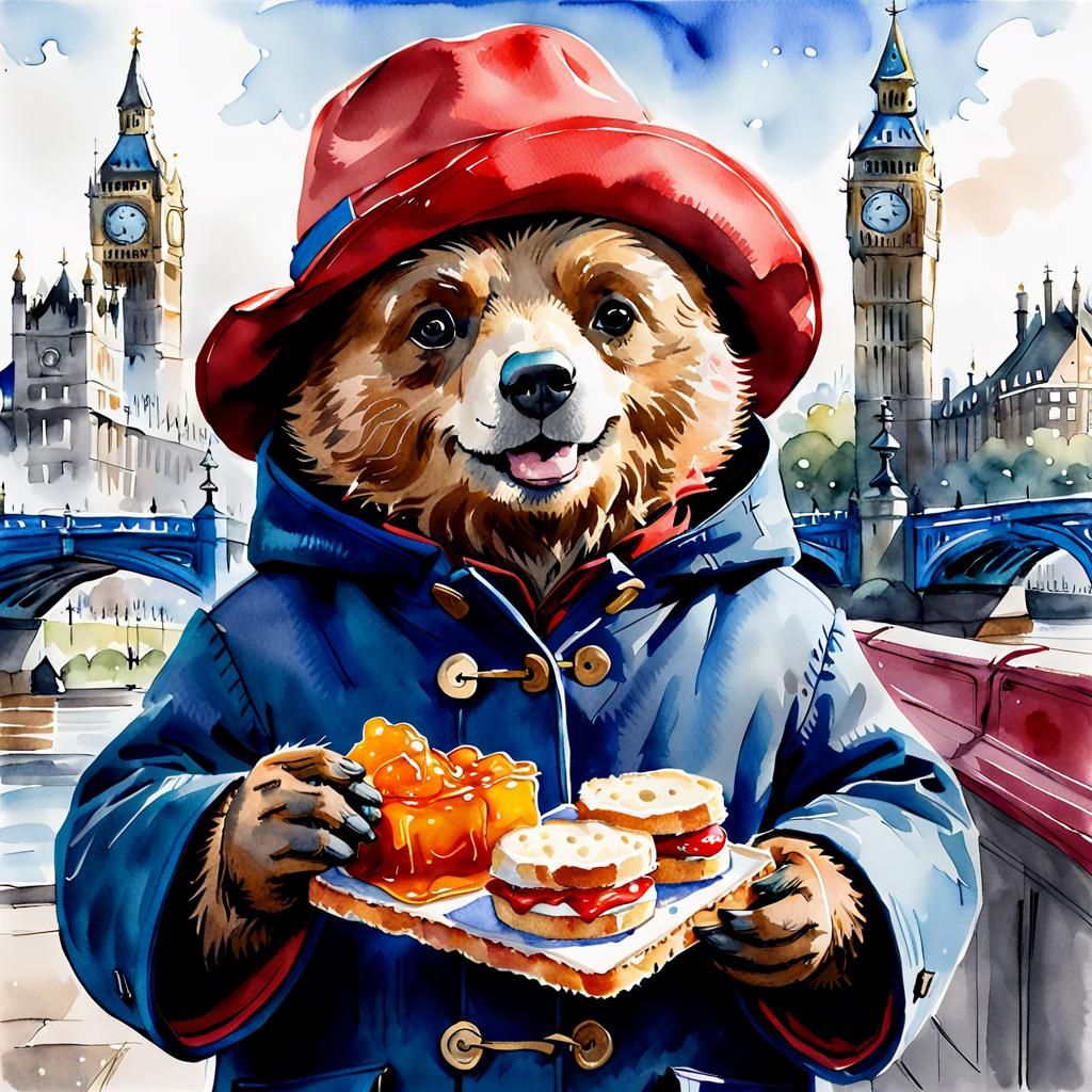 Paddington Bear in London.