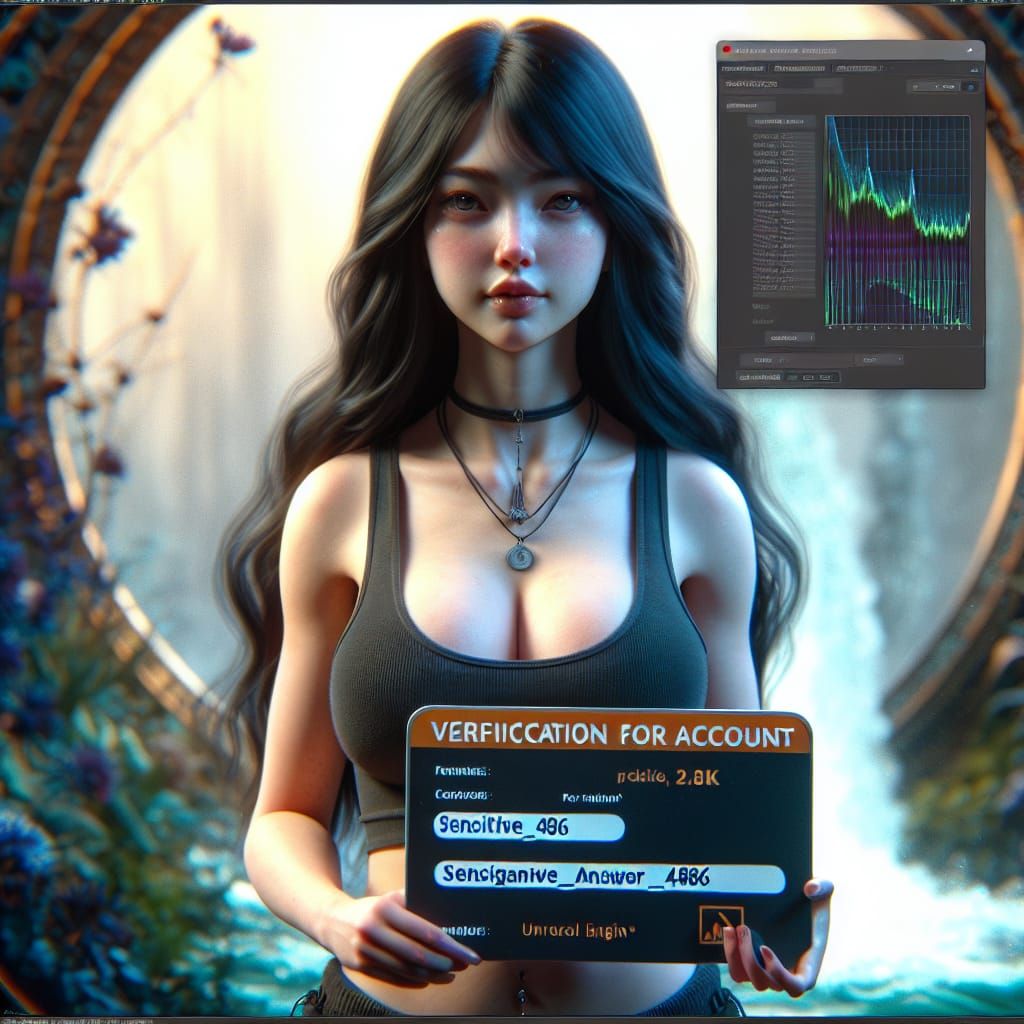 Fantastical Matte Painting of Girl Holding Sign