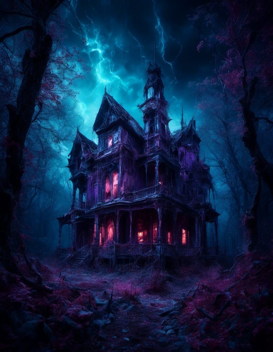 Haunted Witch House in Desolate Swamp
