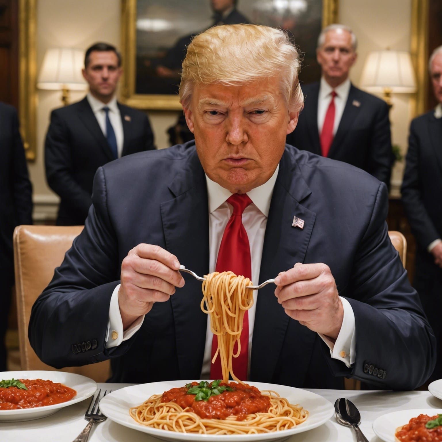Donald Trump Eats Spaghetti