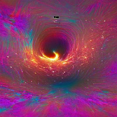 Detailed 8K Render of a Black Hole Center