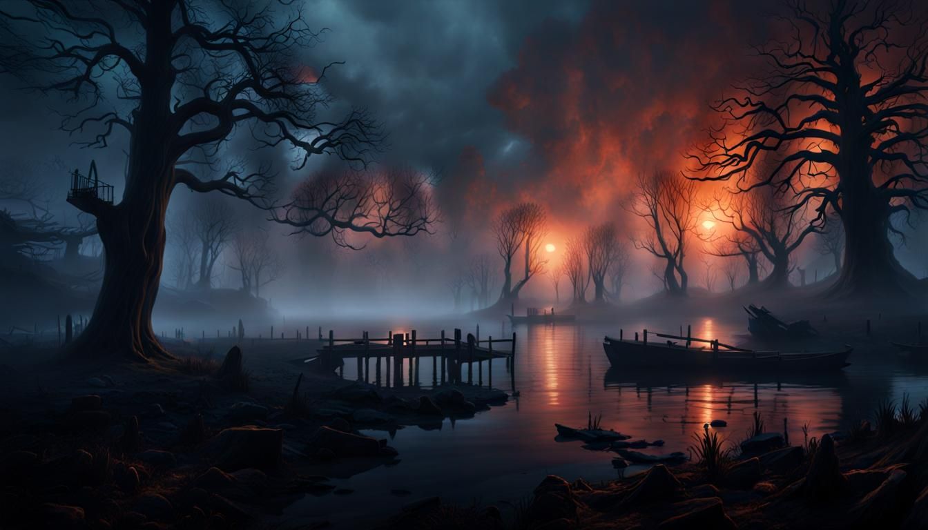 Mary thought it scary that lake Erie looked so eerie