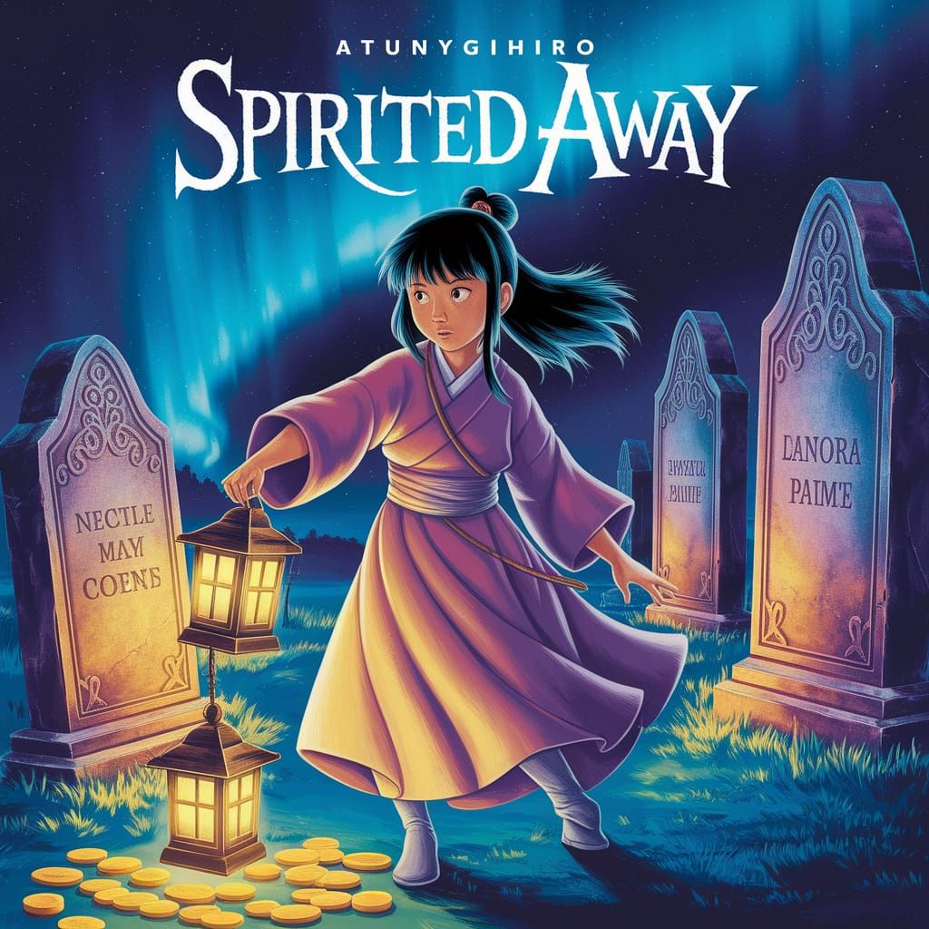 Spirited Away Reimagined Poster with Cosmic Twist